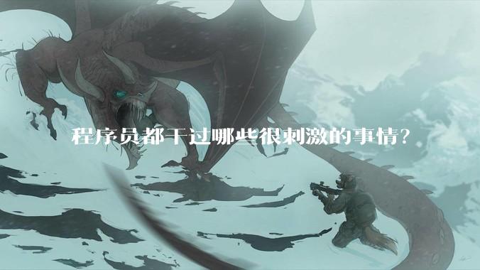程序员都干过哪些很刺激的事情？