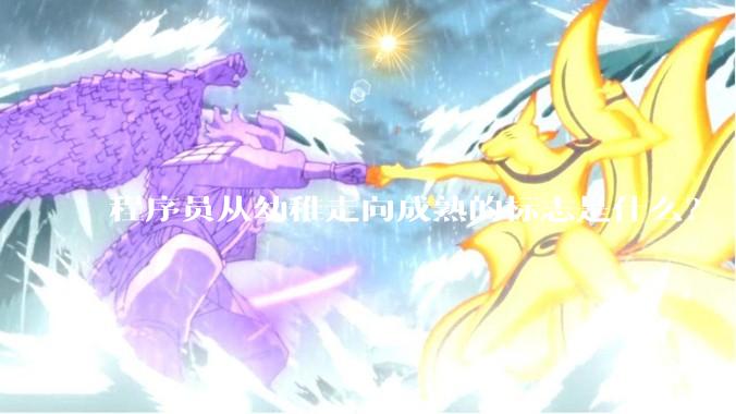 程序员从幼稚走向成熟的标志是什么？