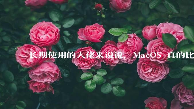 长期使用的大佬来说说，MacOS 真的比 Windows 稳定吗？